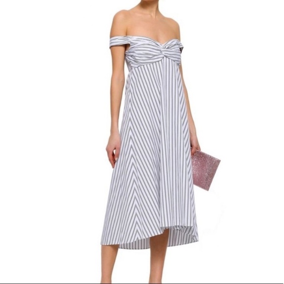 A.L.C. Arsenio striped off shoulder dress size 4 NWT - Picture 1 of 10